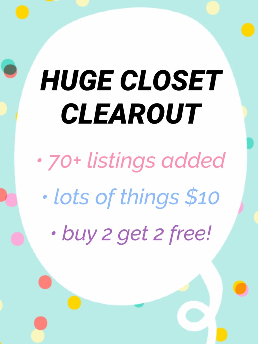 huge sale on closet!!